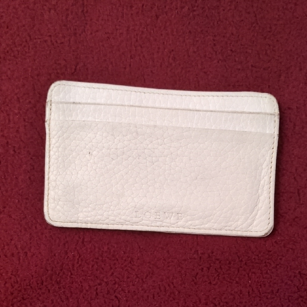 Loewe Textured White Card Holder